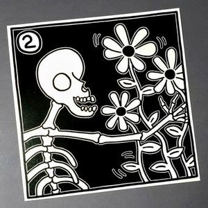 Keith Haring Pop Art Skeleton Art Print